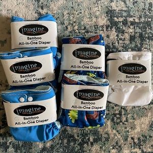 Imagine Baby All-in-one Bamboo Snap Cloth Diapers